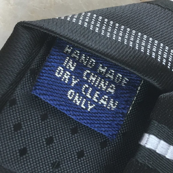 VERSA BLACK & SILVER REGIMENT TIE - Picture 5 of 14